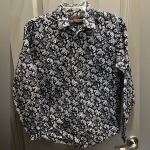 Rock & Roll Cowboy Boys’ Size XL Cotton Western Shirt EUC
